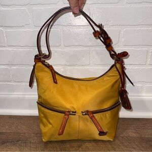 Dooney & Bourke Yellow and Brown Shoulder Bag